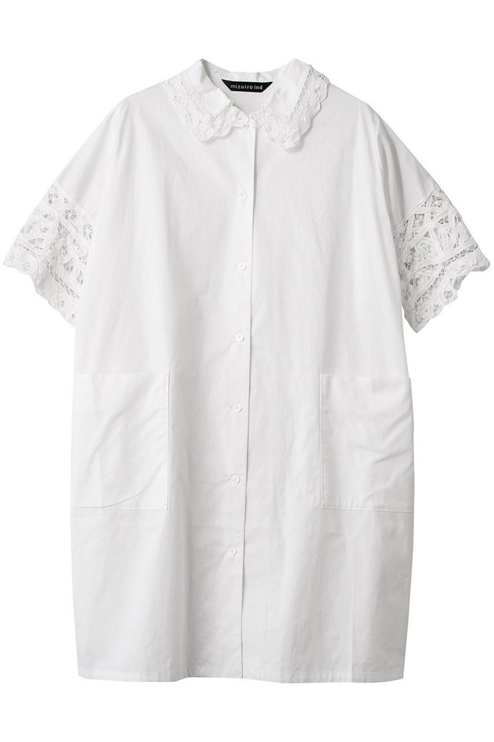 【ミズイロ インド/mizuiro ind】のbatten lace wide shirt OP ワンピース インテリア・キッズ・メンズ・レディースファッション・服の通販 founy(ファニー) https://founy.com/ ファッション Fashion レディースファッション Fashion for Women ワンピース Dresses チュニック Tunic Tops & Dresses チュニック Tunic, Long Top フェミニン Feminine, Girly フロント Front, Front Design レース Lace, Lace Fabric エレガント 上品 Elegant |ID: prp329100004345116 ipo3291000000032883585