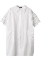 【ミズイロ インド/mizuiro ind】のbatten lace wide shirt OP ワンピース off white|ID: prp329100004345116 ipo3291000000032883588