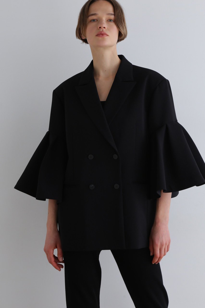 【ル フィル/LE PHIL】のコンフォートダブルクロスフレア袖ジャケット 人気、トレンドファッション・服の通販 founy(ファニー) 　ファッション　Fashion　レディースファッション　Fashion for Women　アウター　Coat / Outerwear Collection　レディースジャケット・軽アウター　Jackets　コンパクト　Compact, Small Size　ジャケット　Jacket, Outerwear　ダブル　Double, Double-Breasted　今季　This Season, Current Season　other-2|ID: prp329100004345120 ipo3291000000036750727