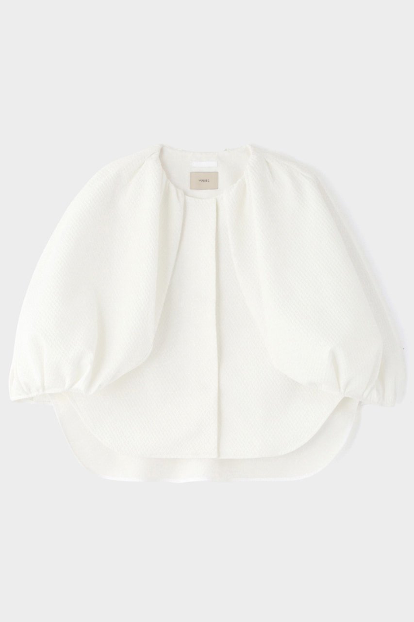 【ル フィル/LE PHIL】のジャカードジャケット インテリア・キッズ・メンズ・レディースファッション・服の通販 founy(ファニー) 　ファッション　Fashion　レディースファッション　Fashion for Women　アウター　Coat / Outerwear Collection　レディースジャケット・軽アウター　Jackets　コンパクト　Compact, Small Size　シンプル　Simple, Minimal　ジャカード／ジャガード　Jacquard, Woven Pattern　ジャケット　Jacket, Outerwear　スリーブ　Sleeve, Long Sleeve / Short Sleeve　ホワイト|ID: prp329100004345121 ipo3291000000032967058