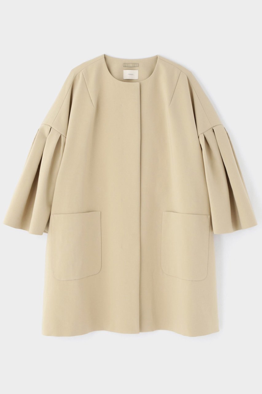 【ル フィル/LE PHIL】のT/Cトリプルクロスコート インテリア・キッズ・メンズ・レディースファッション・服の通販 founy(ファニー) 　ファッション　Fashion　レディースファッション　Fashion for Women　アウター　Coat / Outerwear Collection　コート・ロングコート・ピーコート　Long Coats, Peacoats & More　カッティング　Cutting Detail　コンパクト　Compact, Small Size　ショート　Short, Short Length　スリーブ　Sleeve, Long Sleeve / Short Sleeve　トリプル　Triple, Three Layers　フォルム　Silhouette, Form　ミックス　Mix, Mixed Style　ワイド　Wide, Wide Fit　ベージュ|ID: prp329100004345123 ipo3291000000032925250