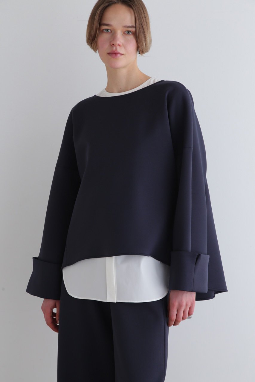 【ル フィル/LE PHIL】のスキューバダンボールバックタックブラウス 人気、トレンドファッション・服の通販 founy(ファニー) 　ファッション　Fashion　レディースファッション　Fashion for Women　トップス・カットソー　Cut & Sew Tops　シャツ・ブラウス・オフィスカジュアル　Elegant Blouses & Button-Ups　バッグ　Bags　スリーブ　Sleeve, Long Sleeve / Short Sleeve　ロング　Long, Long-Length　定番　Standard, Basic Item　other-3|ID: prp329100004345124 ipo3291000000033725279