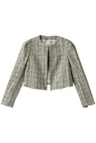 【ベイジ,/BEIGE,】のTEASEL(テーゼル)/ノーカラーツイードジャケット GREEN MIX|ID: prp329100004345125 ipo3291000000032918139