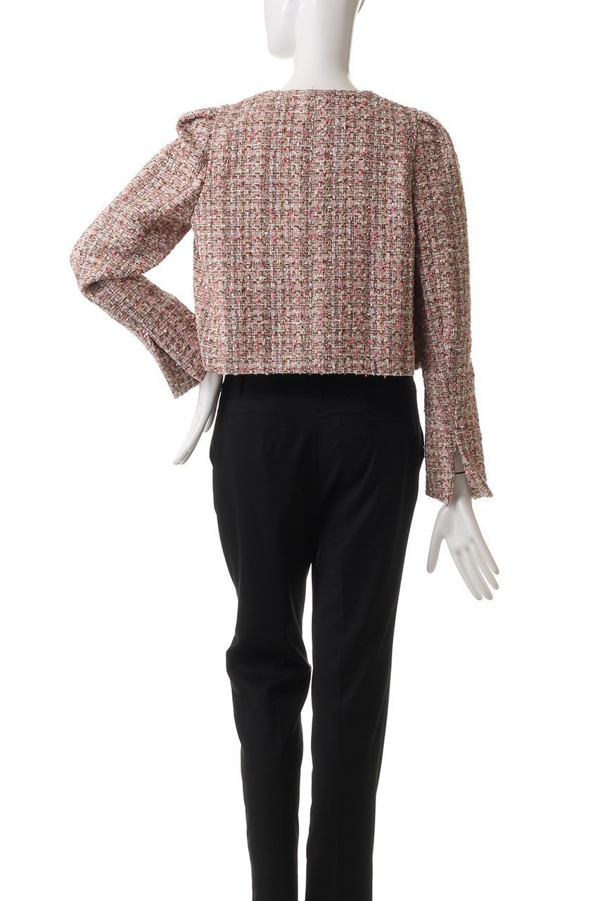 【ベイジ,/BEIGE,】のTEASEL(テーゼル)/ノーカラーツイードジャケット 人気、トレンドファッション・服の通販 founy(ファニー) 　ファッション　Fashion　レディースファッション　Fashion for Women　アウター　Coat / Outerwear Collection　レディースジャケット・軽アウター　Jackets　コンパクト　Compact, Small Size　シンプル　Simple, Minimal　ジャケット　Jacket, Outerwear　スリーブ　Sleeve, Long Sleeve / Short Sleeve　ツイード　Twill, Twill Weave　エレガント 上品　Elegant　other-4|ID: prp329100004345125 ipo3291000000032918174