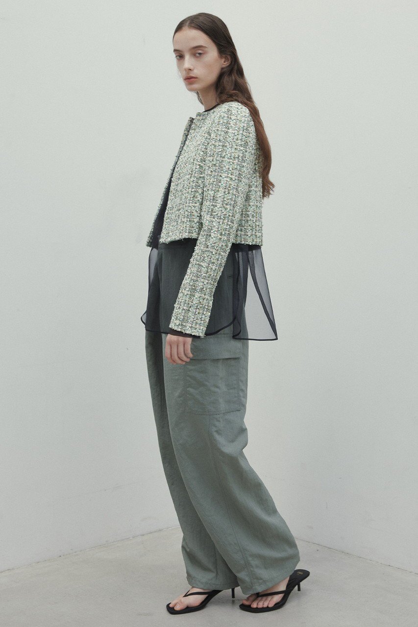 【ベイジ,/BEIGE,】のTEASEL(テーゼル)/ノーカラーツイードジャケット 人気、トレンドファッション・服の通販 founy(ファニー) 　ファッション　Fashion　レディースファッション　Fashion for Women　アウター　Coat / Outerwear Collection　レディースジャケット・軽アウター　Jackets　コンパクト　Compact, Small Size　シンプル　Simple, Minimal　ジャケット　Jacket, Outerwear　スリーブ　Sleeve, Long Sleeve / Short Sleeve　ツイード　Twill, Twill Weave　エレガント 上品　Elegant　other-7|ID: prp329100004345125 ipo3291000000032918211