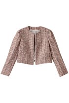 【ベイジ,/BEIGE,】のTEASEL(テーゼル)/ノーカラーツイードジャケット PINK MIX|ID: prp329100004345125 ipo3291000000035064867