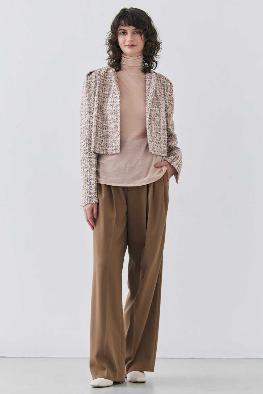【ベイジ,/BEIGE,】のTEASEL(テーゼル)/ノーカラーツイードジャケット 人気、トレンドファッション・服の通販 founy(ファニー) 　ファッション　Fashion　レディースファッション　Fashion for Women　アウター　Coat / Outerwear Collection　レディースジャケット・軽アウター　Jackets　コンパクト　Compact, Small Size　シンプル　Simple, Minimal　ジャケット　Jacket, Outerwear　スリーブ　Sleeve, Long Sleeve / Short Sleeve　ツイード　Twill, Twill Weave　エレガント 上品　Elegant　other-7|ID: prp329100004345125 ipo3291000000035878372