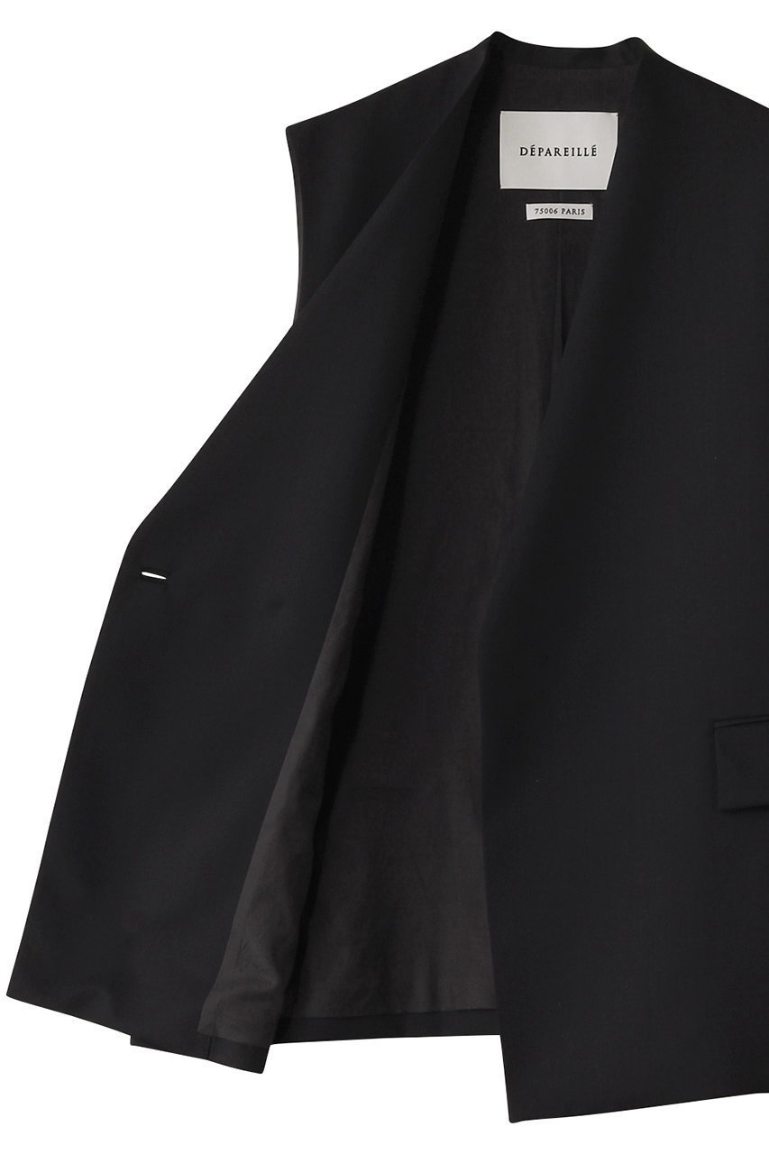 【デパリエ/DEPAREILLE】のウールナイロンツイルジレ 人気、トレンドファッション・服の通販 founy(ファニー) 　ファッション　Fashion　レディースファッション　WOMEN　アウター　Coat Outerwear　ジャケット　Jackets　おすすめ　Recommend　ジャケット　Jacket　セットアップ　Set Up　ツイル　Twill　ベスト　Vest　マニッシュ　Mannish　other-6|ID: prp329100004345127 ipo3291000000031353471