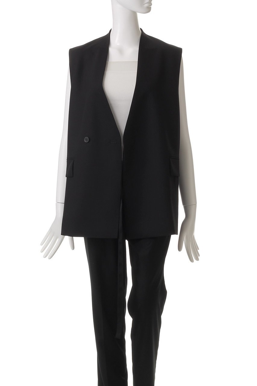 【デパリエ/DEPAREILLE】のウールナイロンツイルジレ 人気、トレンドファッション・服の通販 founy(ファニー) 　ファッション　Fashion　レディースファッション　WOMEN　アウター　Coat Outerwear　ジャケット　Jackets　おすすめ　Recommend　ジャケット　Jacket　セットアップ　Set Up　ツイル　Twill　ベスト　Vest　マニッシュ　Mannish　other-7|ID: prp329100004345127 ipo3291000000031353474
