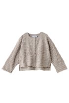 【スリー ドッツ/three dots】のフリンジセーター ジャケット ティントグレー|ID: prp329100004345131 ipo3291000000032918255