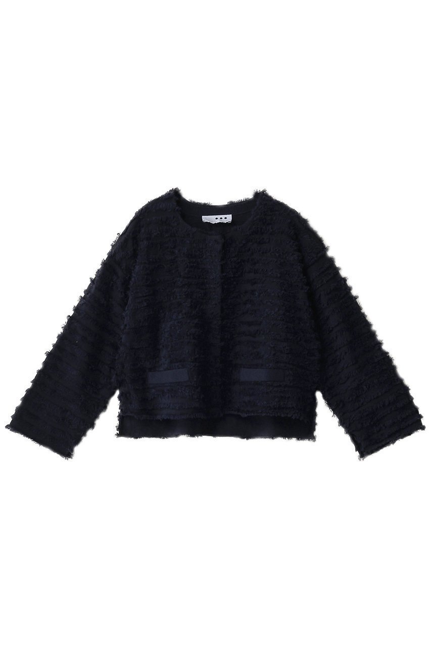 【スリー ドッツ/three dots】のフリンジセーター ジャケット インテリア・キッズ・メンズ・レディースファッション・服の通販 founy(ファニー) 　ファッション　Fashion　レディースファッション　Fashion for Women　アウター　Coat / Outerwear Collection　レディースジャケット・軽アウター　Jackets　おすすめ　Recommended / Our Picks　エレガント 上品　Elegant　ジャケット　Jacket, Outerwear　スリーブ　Sleeve, Long Sleeve / Short Sleeve　セットアップ　Set-Up, Coordinated Outfit　フリンジ　Fringe, Tassel　リュクス　Luxury, Elegant, High-End, Chic　ロング　Long, Long-Length　ネイビー|ID: prp329100004345131 ipo3291000000032918274