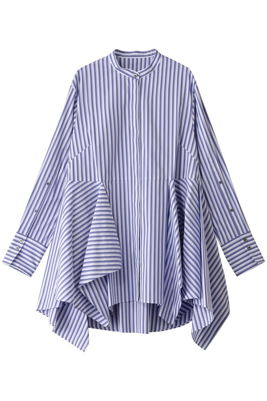 【ル フィル/LE PHIL】のコットンブラウス インテリア・キッズ・メンズ・レディースファッション・服の通販 founy(ファニー) ファッション Fashion レディースファッション Fashion for Women トップス・カットソー Cut & Sew Tops シャツ・ブラウス・オフィスカジュアル Elegant Blouses & Button-Ups コンパクト Compact, Small Size ストレッチ Stretch, Stretchy Fabric スリーブ Sleeve, Long Sleeve / Short Sleeve タフタ Taffeta, Structured Fabric ブロード Broadcloth, Fine Cotton ミックス Mix, Mixed Style ランダム Random, Irregular ロング Long, Long-Length ブルー|ID: prp329100004345132 ipo3291000000032875605