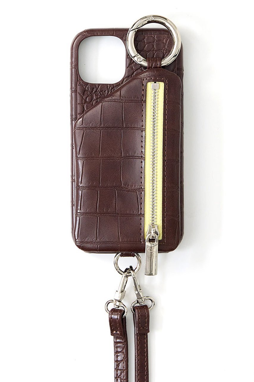 【エジュー/ajew】のiPhone16/16pro ajew cadenas croco zipphone case shoulder インテリア・キッズ・メンズ・レディースファッション・服の通販 founy(ファニー) 　ファッション　Fashion　レディースファッション　Fashion for Women　アクセサリー　Fashion Accessories　イエロー　Yellow　カメラ　Camera Accessories　クロコ　Crocodile, Croc Embossed　コレクション　Collection, Seasonal Line　今季　This Season, Current Season　シンプル　Simple, Minimal　トレンド　Trend, Trending Now　ポケット　Pocket, Pocket Detail　ループ　Loop, Loop Knit　A/W・秋冬　Autumn/Winter　おすすめ　Recommended / Our Picks　iPhone アイフォーン　iPhone　エスプレッソ|ID: prp329100004346198 ipo3291000000033906292