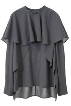 【マルティニーク/martinique】の【l heritage martinique】アルバトロスジョーゼットケープブラウス(取り外し可) グレー|ID: prp329100004346203 ipo3291000000035041732