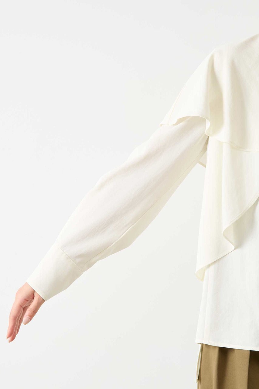 【マルティニーク/martinique】の【l heritage martinique】アルバトロスジョーゼットケープブラウス(取り外し可) 人気、トレンドファッション・服の通販 founy(ファニー) 　ファッション　Fashion　レディースファッション　Fashion for Women　トップス・カットソー　Cut & Sew Tops　シャツ・ブラウス・オフィスカジュアル　Elegant Blouses & Button-Ups　エレガント 上品　Elegant　ヴィンテージ　Vintage Style　クラシック　Classic, Timeless Style　ジョーゼット　Georgette, Semi-Sheer Fabric　スタンダード　Standard, Basic　スリーブ　Sleeve, Long Sleeve / Short Sleeve　バランス　Balance, Style Balance　フィット　Fit, Slim Fit　ラッフル　Ruffle, Frill　ロング　Long, Long-Length　おすすめ　Recommended / Our Picks　other-5|ID: prp329100004346203 ipo3291000000035041737