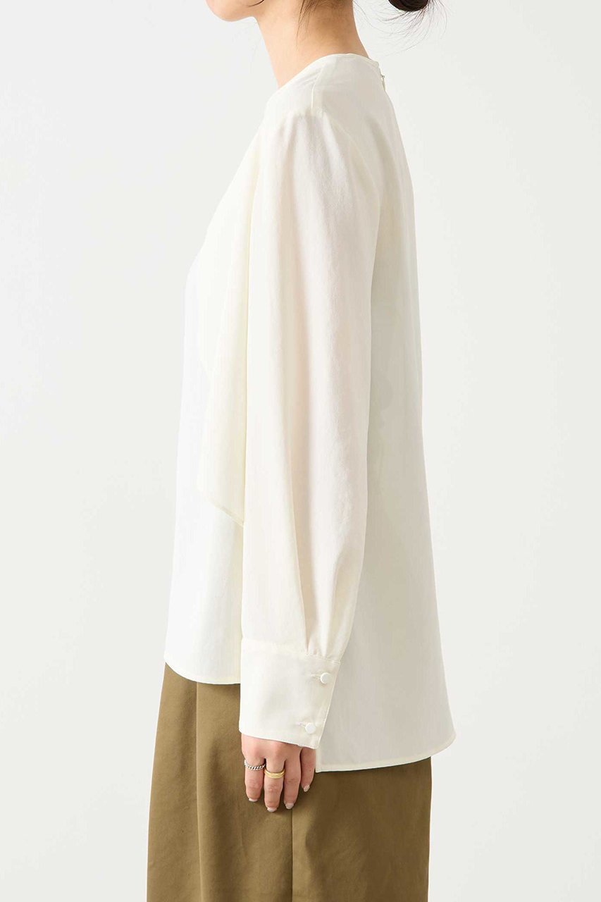 【マルティニーク/martinique】の【l heritage martinique】アルバトロスジョーゼットケープブラウス(取り外し可) 人気、トレンドファッション・服の通販 founy(ファニー) 　ファッション　Fashion　レディースファッション　Fashion for Women　トップス・カットソー　Cut & Sew Tops　シャツ・ブラウス・オフィスカジュアル　Elegant Blouses & Button-Ups　エレガント 上品　Elegant　ヴィンテージ　Vintage Style　クラシック　Classic, Timeless Style　ジョーゼット　Georgette, Semi-Sheer Fabric　スタンダード　Standard, Basic　スリーブ　Sleeve, Long Sleeve / Short Sleeve　バランス　Balance, Style Balance　フィット　Fit, Slim Fit　ラッフル　Ruffle, Frill　ロング　Long, Long-Length　おすすめ　Recommended / Our Picks　other-8|ID: prp329100004346203 ipo3291000000035041740