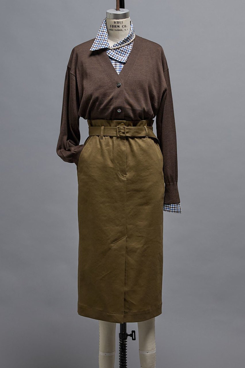 【マルティニーク/martinique】の【l heritage martinique】クラシックチノペンシルスカート 人気、トレンドファッション・服の通販 founy(ファニー) 　ファッション　Fashion　レディースファッション　Fashion for Women　スカート　Skirts　ロングスカート　Long Skirts / Maxi & Midi Skirts　ヴィンテージ　Vintage Style　スタンダード　Standard, Basic　センター　Center, Center Line　タンブラー　Tumbler, Travel Mug　ハイネック　High Neck, Mock Neck　ビンテージ　Vintage, Retro Style　ペンシル　Pencil, Pencil Skirt　ロング　Long, Long-Length　おすすめ　Recommended / Our Picks　other-7|ID: prp329100004346205 ipo3291000000032705242