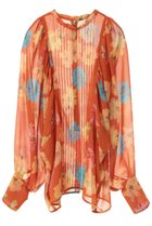 【マルティニーク/martinique】の【l heritage martinique】ヴィンテージフローラルプリントブラウス(セットアップ可) オレンジ|ID: prp329100004346206 ipo3291000000035391031