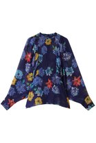 【マルティニーク/martinique】の【l heritage martinique】ヴィンテージフローラルプリントブラウス(セットアップ可) ブルー|ID: prp329100004346206 ipo3291000000035731559