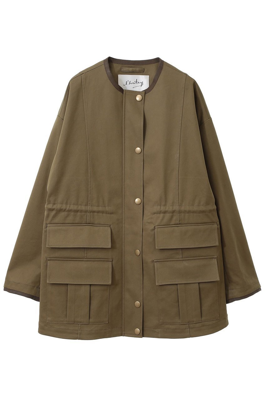 【マルティニーク/martinique】の【l heritage martinique】クラシックチノカバーオール(セットアップ可) 人気、トレンドファッション・服の通販 founy(ファニー) 　ファッション　Fashion　レディースファッション　Fashion for Women　アウター　Coat / Outerwear Collection　レディースジャケット・軽アウター　Jackets　アメリカン　American Style　エレガント 上品　Elegant　ヴィンテージ　Vintage Style　ジャケット　Jacket, Outerwear　スタンダード　Standard, Basic　セットアップ　Set-Up, Coordinated Outfit　タンブラー　Tumbler, Travel Mug　ドロップ　Drop Shoulder, Dropped Style　ドローコード　Drawcord, Drawstring Cord　ビンテージ　Vintage, Retro Style　モダン　Modern, Contemporary　再入荷　Restock / Back in Stock　おすすめ　Recommended / Our Picks　 other-1|ID: prp329100004346210 ipo3291000000032705273