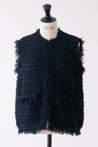 【デザイン ワークス/DESIGN WORKS】のニットツイードジレ ネイビー|ID: prp329100004347169 ipo3291000000032966555