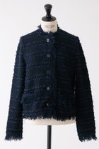 【デザイン ワークス/DESIGN WORKS】のニットツイードジャケット ネイビー|ID: prp329100004347170 ipo3291000000032966588