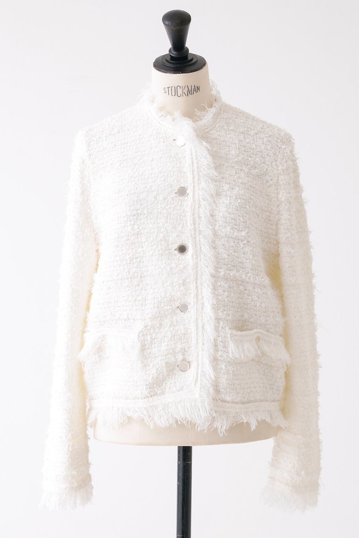 【デザイン ワークス/DESIGN WORKS】のニットツイードジャケット インテリア・キッズ・メンズ・レディースファッション・服の通販 founy(ファニー) https://founy.com/ ファッション Fashion レディースファッション Fashion for Women アウター Coat / Outerwear Collection レディースジャケット・軽アウター Jackets カーディガン Cardigan, Knitwear ジャケット Jacket, Outerwear デニム Denim, Jeans Material バランス Balance, Style Balance ワイド Wide, Wide Fit |ID: prp329100004347170 ipo3291000000034956633