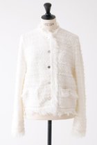【デザイン ワークス/DESIGN WORKS】のニットツイードジャケット 人気、トレンドファッション・服の通販 founy(ファニー) ファッション Fashion レディースファッション Fashion for Women アウター Coat / Outerwear Collection レディースジャケット・軽アウター Jackets カーディガン Cardigan, Knitwear ジャケット Jacket, Outerwear デニム Denim, Jeans Material バランス Balance, Style Balance ワイド Wide, Wide Fit thumbnail オフホワイト|ID: prp329100004347170 ipo3291000000034956634