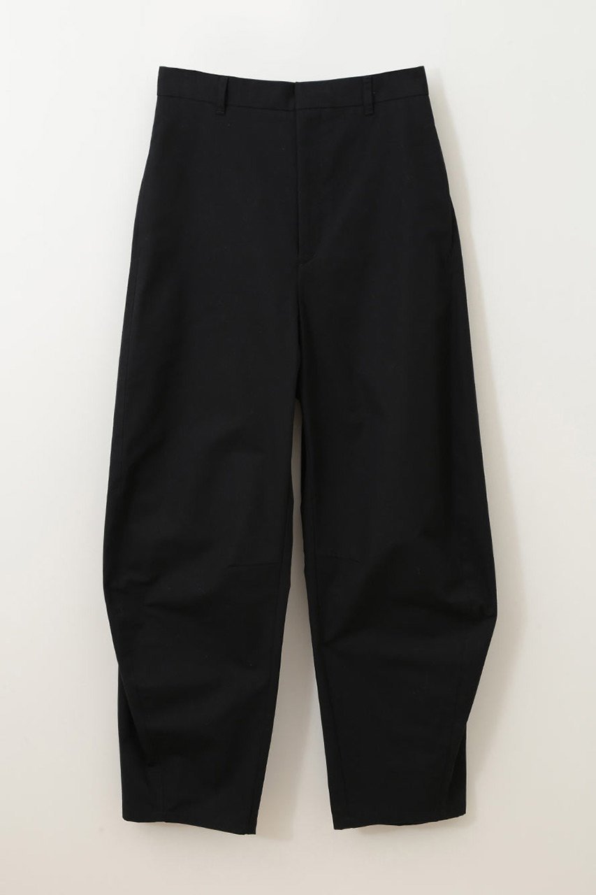 【ハー/HER.】のカーブシルエットパンツ インテリア・キッズ・メンズ・レディースファッション・服の通販 founy(ファニー) 　ファッション　Fashion　レディースファッション　Fashion for Women　パンツ　Pants & Trousers　オーガニック　Organic Cotton　コンパクト　Compact, Small Size　シルク　Silk, 100% Silk　ネップ　Nepp, Slub Yarn　ブラック|ID: prp329100004347172 ipo3291000000032911452