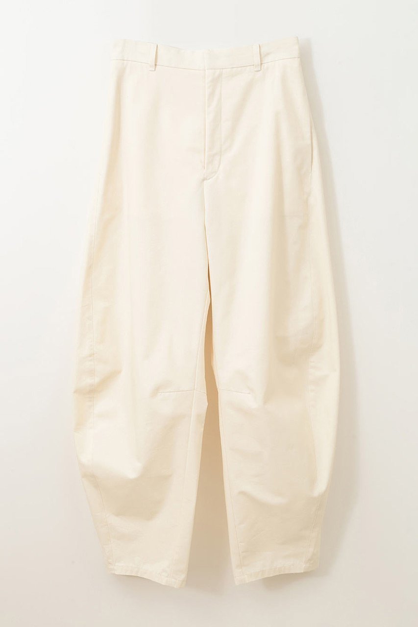 【ハー/HER.】のカーブシルエットパンツ インテリア・キッズ・メンズ・レディースファッション・服の通販 founy(ファニー) 　ファッション　Fashion　レディースファッション　Fashion for Women　パンツ　Pants & Trousers　オーガニック　Organic Cotton　コンパクト　Compact, Small Size　シルク　Silk, 100% Silk　ネップ　Nepp, Slub Yarn　オフホワイト|ID: prp329100004347172 ipo3291000000032911455