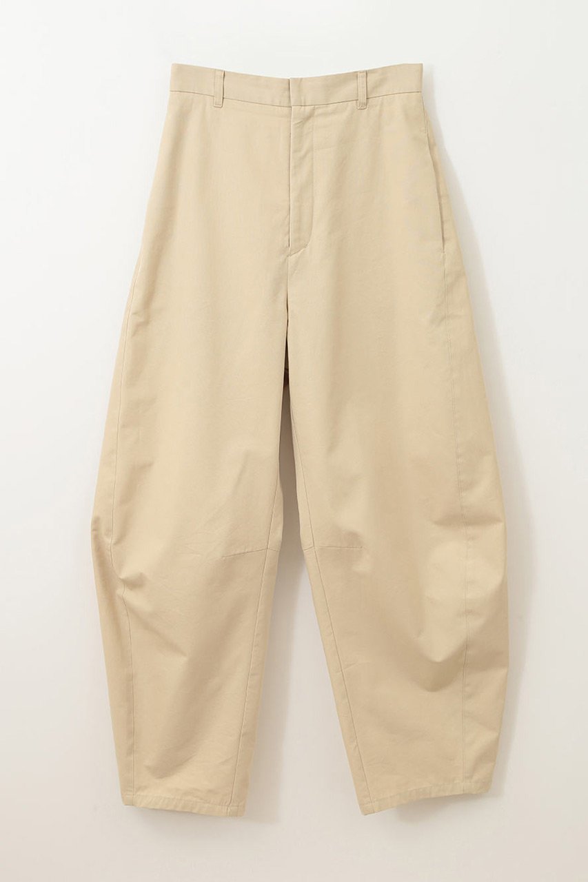 【ハー/HER.】のカーブシルエットパンツ インテリア・キッズ・メンズ・レディースファッション・服の通販 founy(ファニー) 　ファッション　Fashion　レディースファッション　Fashion for Women　パンツ　Pants & Trousers　オーガニック　Organic Cotton　コンパクト　Compact, Small Size　シルク　Silk, 100% Silk　ネップ　Nepp, Slub Yarn　ベージュ|ID: prp329100004347172 ipo3291000000032911458