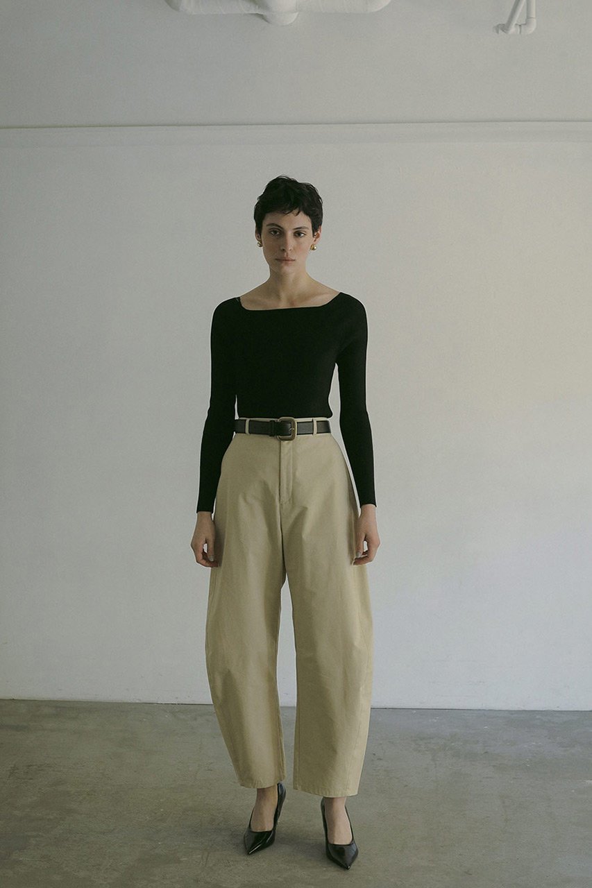 【ハー/HER.】のカーブシルエットパンツ 人気、トレンドファッション・服の通販 founy(ファニー) 　ファッション　Fashion　レディースファッション　Fashion for Women　パンツ　Pants & Trousers　オーガニック　Organic Cotton　コンパクト　Compact, Small Size　シルク　Silk, 100% Silk　ネップ　Nepp, Slub Yarn　other-8|ID: prp329100004347172 ipo3291000000032911479