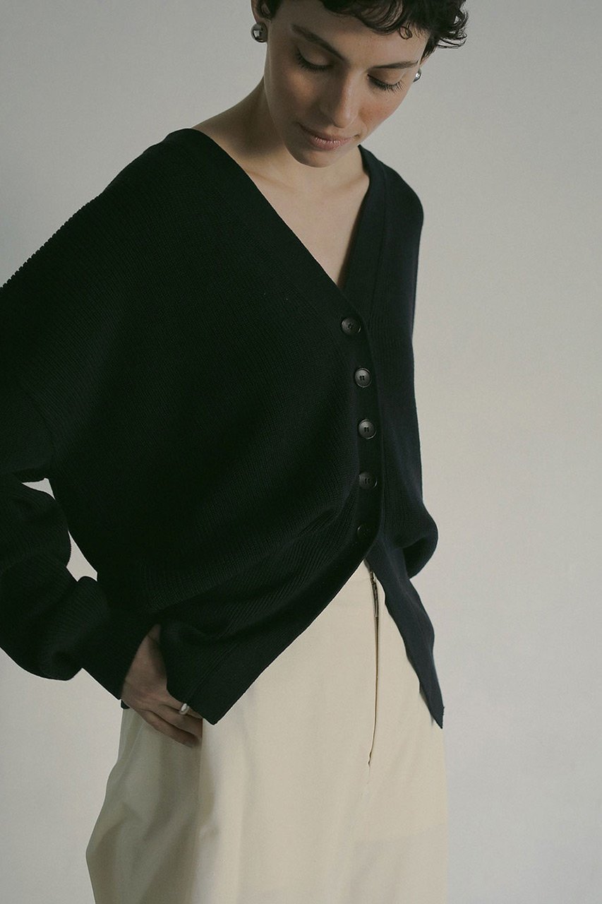 【ハー/HER.】のウエストマーク片畦カーディガン 人気、トレンドファッション・服の通販 founy(ファニー) 　ファッション　Fashion　レディースファッション　Fashion for Women　トップス・カットソー　Cut & Sew Tops　ニット　Knit Tops & Sweaters　カーディガン・羽織り　Layered Style Cardigans　カーディガン　Cardigan, Knitwear　フィット　Fit, Slim Fit　ブラウジング　Blouson Silhouette, Cinched Waist　ペプラム　Peplum, Flared Hem　畦　Ribbed Knit　other-8|ID: prp329100004347174 ipo3291000000032955848