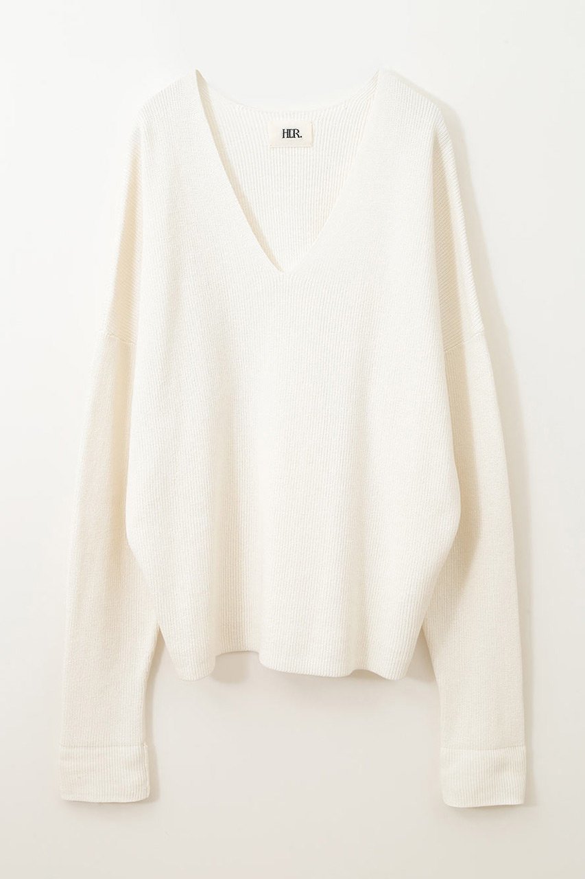 【ハー/HER.】のVネック片畦プルオーバー 人気、トレンドファッション・服の通販 founy(ファニー) 　ファッション　Fashion　レディースファッション　Fashion for Women　トップス・カットソー　Cut & Sew Tops　ニット　Knit Tops & Sweaters　カジュアルプルオーバー・ニットトップス　Pullovers & Knit Tops / Casual Pullovers　Vネックトップス　V-Neck Tops / V-Cut Neckline Shirts　ミドル　Middle Length, Mid Height　再入荷　Restock / Back in Stock　春　Spring　畦　Ribbed Knit　 other-1|ID: prp329100004347175 ipo3291000000032947597
