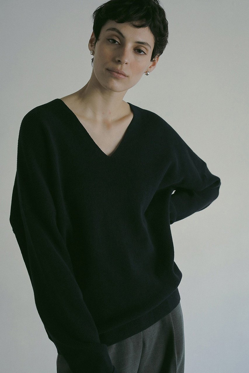 【ハー/HER.】のVネック片畦プルオーバー 人気、トレンドファッション・服の通販 founy(ファニー) 　ファッション　Fashion　レディースファッション　Fashion for Women　トップス・カットソー　Cut & Sew Tops　ニット　Knit Tops & Sweaters　カジュアルプルオーバー・ニットトップス　Pullovers & Knit Tops / Casual Pullovers　Vネックトップス　V-Neck Tops / V-Cut Neckline Shirts　ミドル　Middle Length, Mid Height　再入荷　Restock / Back in Stock　春　Spring　畦　Ribbed Knit　other-4|ID: prp329100004347175 ipo3291000000032947636