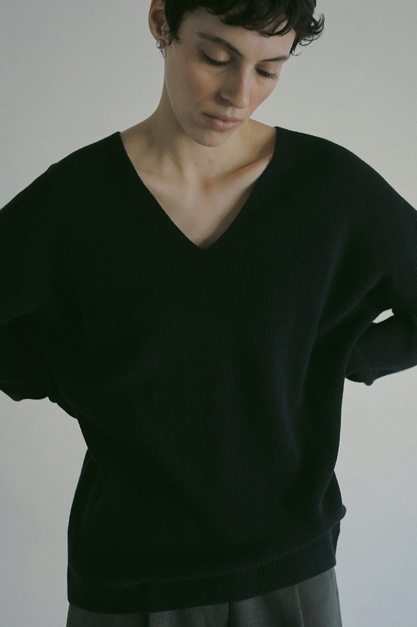 【ハー/HER.】のVネック片畦プルオーバー 人気、トレンドファッション・服の通販 founy(ファニー) 　ファッション　Fashion　レディースファッション　Fashion for Women　トップス・カットソー　Cut & Sew Tops　ニット　Knit Tops & Sweaters　カジュアルプルオーバー・ニットトップス　Pullovers & Knit Tops / Casual Pullovers　Vネックトップス　V-Neck Tops / V-Cut Neckline Shirts　ミドル　Middle Length, Mid Height　再入荷　Restock / Back in Stock　春　Spring　畦　Ribbed Knit　other-5|ID: prp329100004347175 ipo3291000000032947643
