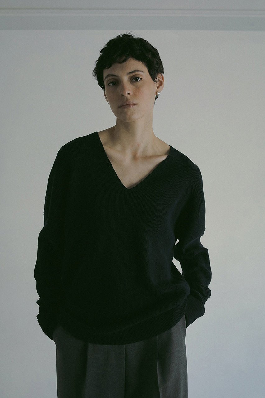 【ハー/HER.】のVネック片畦プルオーバー 人気、トレンドファッション・服の通販 founy(ファニー) 　ファッション　Fashion　レディースファッション　Fashion for Women　トップス・カットソー　Cut & Sew Tops　ニット　Knit Tops & Sweaters　カジュアルプルオーバー・ニットトップス　Pullovers & Knit Tops / Casual Pullovers　Vネックトップス　V-Neck Tops / V-Cut Neckline Shirts　ミドル　Middle Length, Mid Height　再入荷　Restock / Back in Stock　春　Spring　畦　Ribbed Knit　other-6|ID: prp329100004347175 ipo3291000000032947650