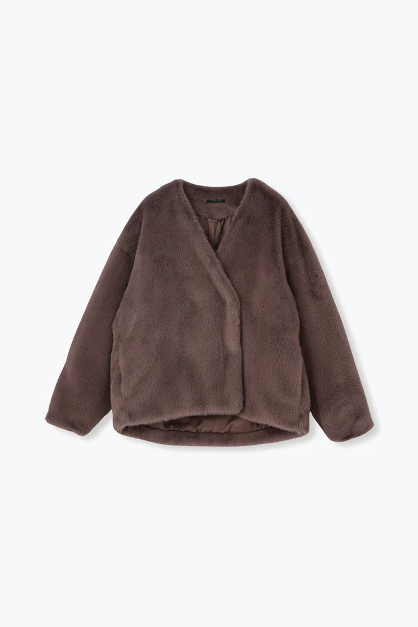 【レリル/lelill】のCOZYファーJK インテリア・キッズ・メンズ・レディースファッション・服の通販 founy(ファニー) 　ファッション　Fashion　レディースファッション　WOMEN　アウター　Coat Outerwear　コート　Coats　ショート　Short　ブルゾン　Blouson　NEW・新作・新着・新入荷　New Arrivals　チャコールグレー|ID: prp329100004347176 ipo3291000000030347522