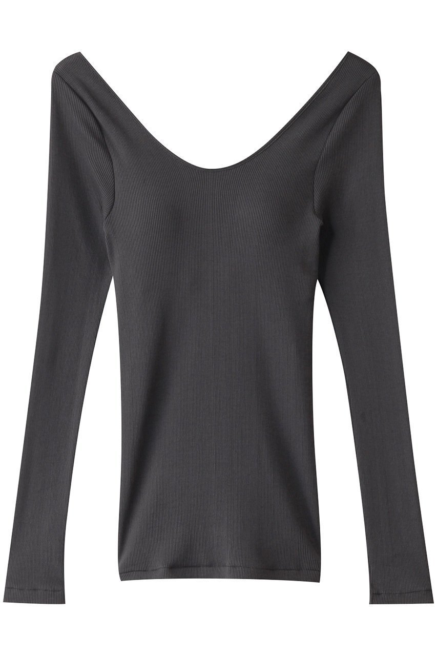 【グラフペーパー/Graphpaper】のAmerican Sea Island Cotton V Neck Innerwear/インナー インテリア・キッズ・メンズ・レディースファッション・服の通販 founy(ファニー) 　ファッション　Fashion　レディースファッション　Fashion for Women　トップス・カットソー　Cut & Sew Tops　シャツ・ブラウス・オフィスカジュアル　Elegant Blouses & Button-Ups　ロングTシャツ・Tシャツ　Longline T-Shirts & Tees　カットソー・ベーシックTシャツ　Cut-and-Sewn Tops / Stretch Tees & Basics　なめらか　Smooth, Silky Texture　インナー　Innerwear　スリーブ　Sleeve, Long Sleeve / Short Sleeve　リュクス　Luxury, Elegant, High-End, Chic　ロング　Long, Long-Length　グレー|ID: prp329100004347989 ipo3291000000032883705