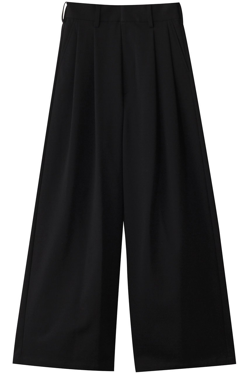 【グラフペーパー/Graphpaper】のCompact Ponte Wide Pants/パンツ インテリア・キッズ・メンズ・レディースファッション・服の通販 founy(ファニー) 　ファッション　Fashion　レディースファッション　WOMEN　パンツ　Pants　フロント　Front　ループ　Loop　ロング　Long　ワイド　Wide　ブラック|ID: prp329100004347991 ipo3291000000030357448