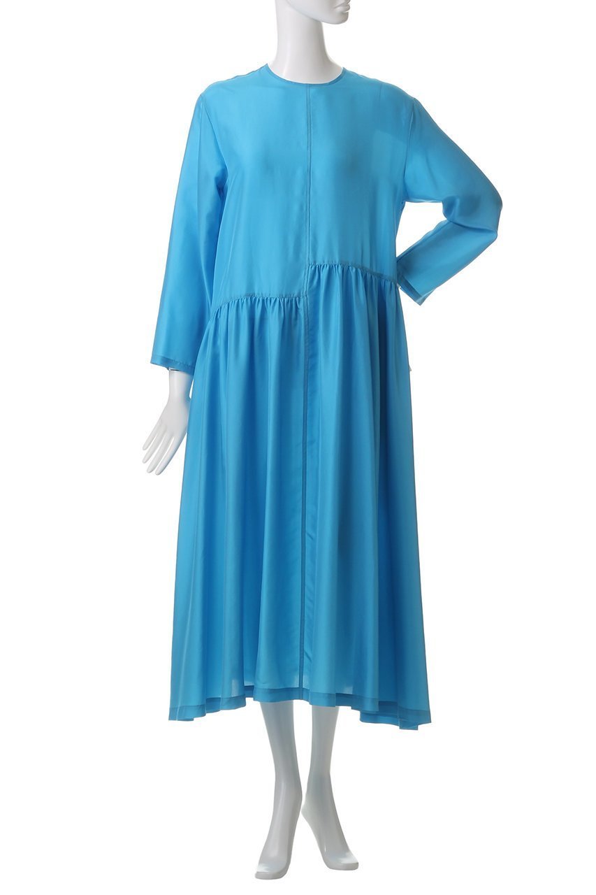 【ハウス オブ ロータス/HOUSE OF LOTUS】のシルクハブタエアシンメトリーワンピース 人気、トレンドファッション・服の通販 founy(ファニー) 　ファッション　Fashion　レディースファッション　Fashion for Women　ワンピース　Dresses　チュニック　Tunic Tops & Dresses　なめらか　Smooth, Silky Texture　アシンメトリー　Asymmetrical Style　エレガント 上品　Elegant　ギャザー　Gathered, Ruffled　シルク　Silk, 100% Silk　チュニック　Tunic, Long Top　フレア　Flare, Flared　ロング　Long, Long-Length　other-2|ID: prp329100004347993 ipo3291000000034952479