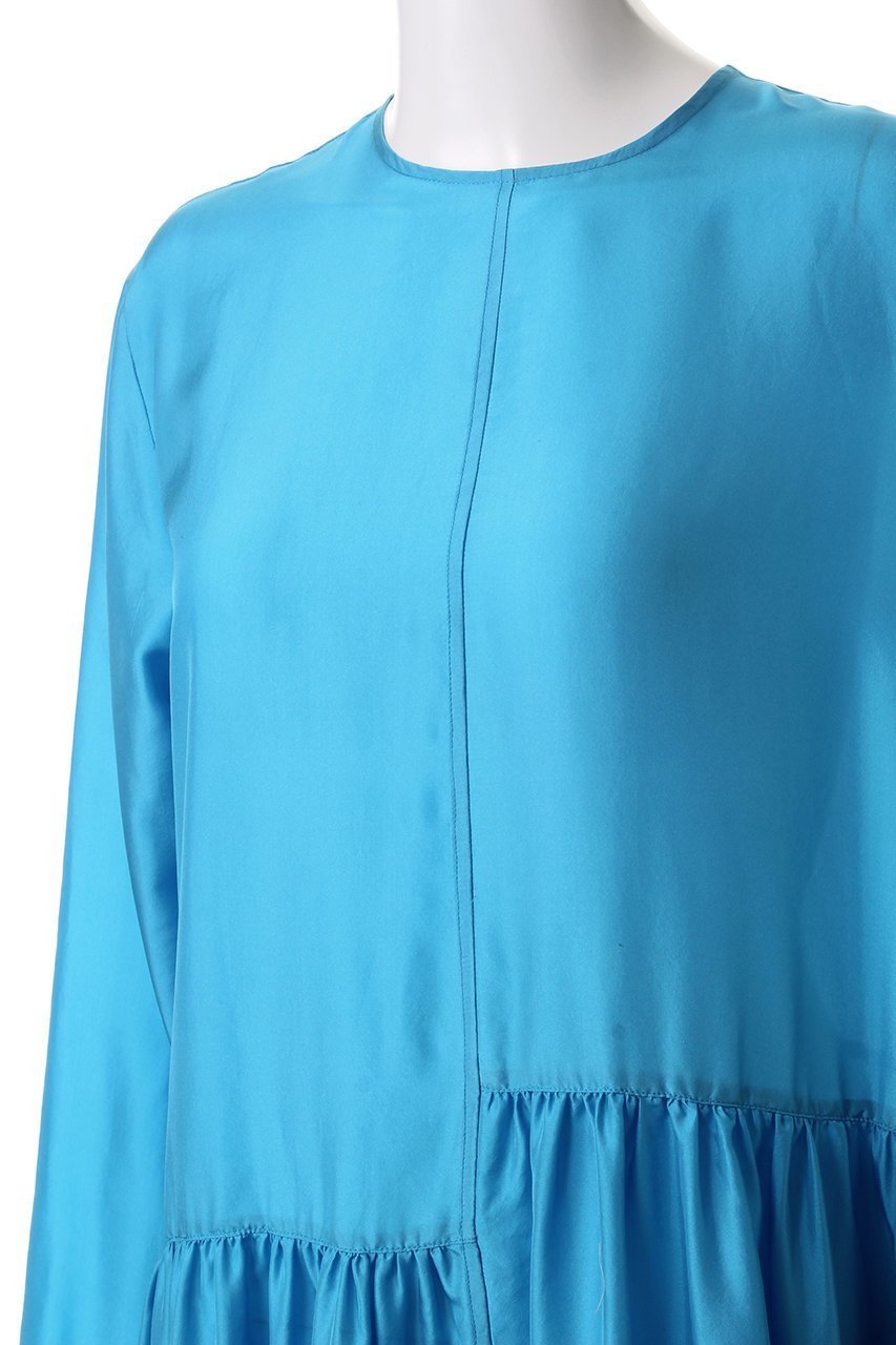 【ハウス オブ ロータス/HOUSE OF LOTUS】のシルクハブタエアシンメトリーワンピース 人気、トレンドファッション・服の通販 founy(ファニー) 　ファッション　Fashion　レディースファッション　Fashion for Women　ワンピース　Dresses　チュニック　Tunic Tops & Dresses　なめらか　Smooth, Silky Texture　アシンメトリー　Asymmetrical Style　エレガント 上品　Elegant　ギャザー　Gathered, Ruffled　シルク　Silk, 100% Silk　チュニック　Tunic, Long Top　フレア　Flare, Flared　ロング　Long, Long-Length　other-5|ID: prp329100004347993 ipo3291000000034952483