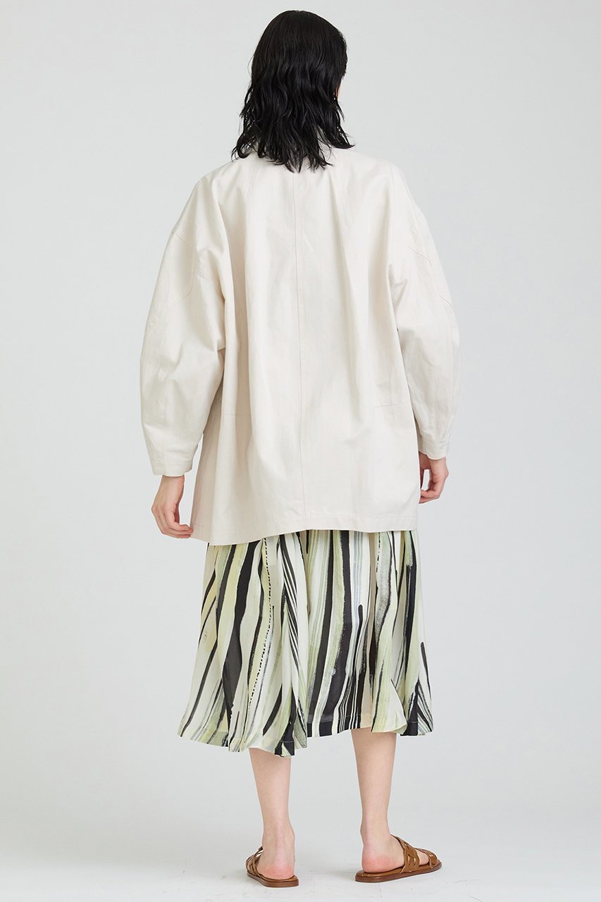 【ハウス オブ ロータス/HOUSE OF LOTUS】のスラブツイルフォルムジャコット 人気、トレンドファッション・服の通販 founy(ファニー) 　ファッション　Fashion　レディースファッション　Fashion for Women　アウター　Coat / Outerwear Collection　コート・ロングコート・ピーコート　Long Coats, Peacoats & More　オーガニック　Organic Cotton　カッティング　Cutting Detail　ショート　Short, Short Length　ジャケット　Jacket, Outerwear　ツイル　Twist, Twisted Detail　トレンド　Trend, Trending Now　フォルム　Silhouette, Form　フロント　Front, Front Design　エレガント 上品　Elegant　今季　This Season, Current Season　other-8|ID: prp329100004348002 ipo3291000000032930096
