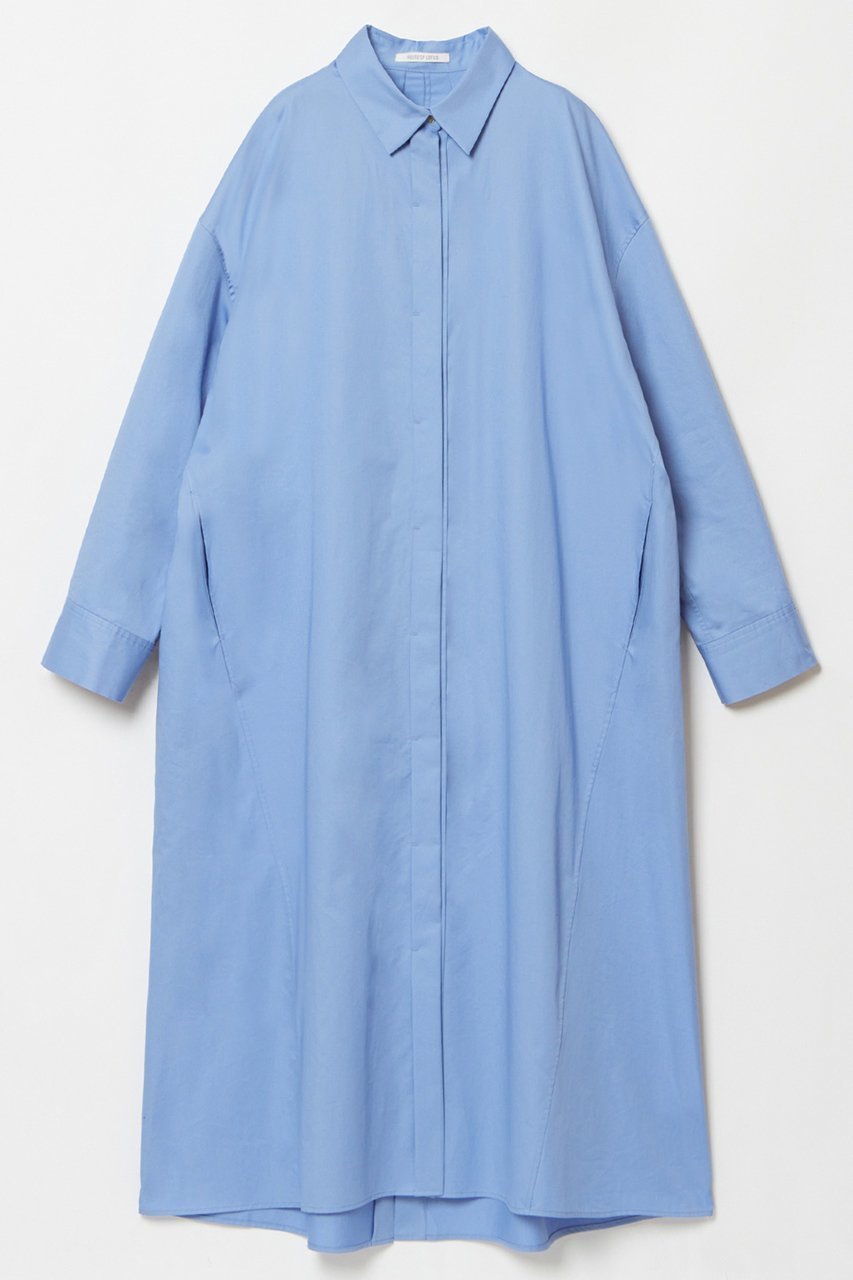 【ハウス オブ ロータス/HOUSE OF LOTUS】のコットンサテンシャツワンピース 人気、トレンドファッション・服の通販 founy(ファニー) 　ファッション　Fashion　レディースファッション　Fashion for Women　ワンピース　Dresses　シャツワンピース / 1枚で着映えコーデ　Shirt Dresses　チュニック　Tunic Tops & Dresses　サテン　Satin, Glossy Fabric　シンプル　Simple, Minimal　チュニック　Tunic, Long Top　フォルム　Silhouette, Form　プリーツ　Pleats, Pleated　ボックス　Boxy, Box Shape　ロング　Long, Long-Length　エレガント 上品　Elegant　 other-1|ID: prp329100004348003 ipo3291000000034952407