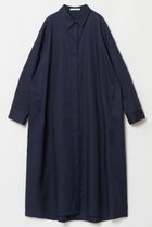 【ハウス オブ ロータス/HOUSE OF LOTUS】のコットンサテンシャツワンピース 人気、トレンドファッション・服の通販 founy(ファニー) ファッション Fashion レディースファッション Fashion for Women ワンピース Dresses シャツワンピース / 1枚で着映えコーデ Shirt Dresses チュニック Tunic Tops & Dresses サテン Satin, Glossy Fabric シンプル Simple, Minimal チュニック Tunic, Long Top フォルム Silhouette, Form プリーツ Pleats, Pleated ボックス Boxy, Box Shape ロング Long, Long-Length エレガント 上品 Elegant thumbnail ネイビー|ID: prp329100004348003 ipo3291000000034952410