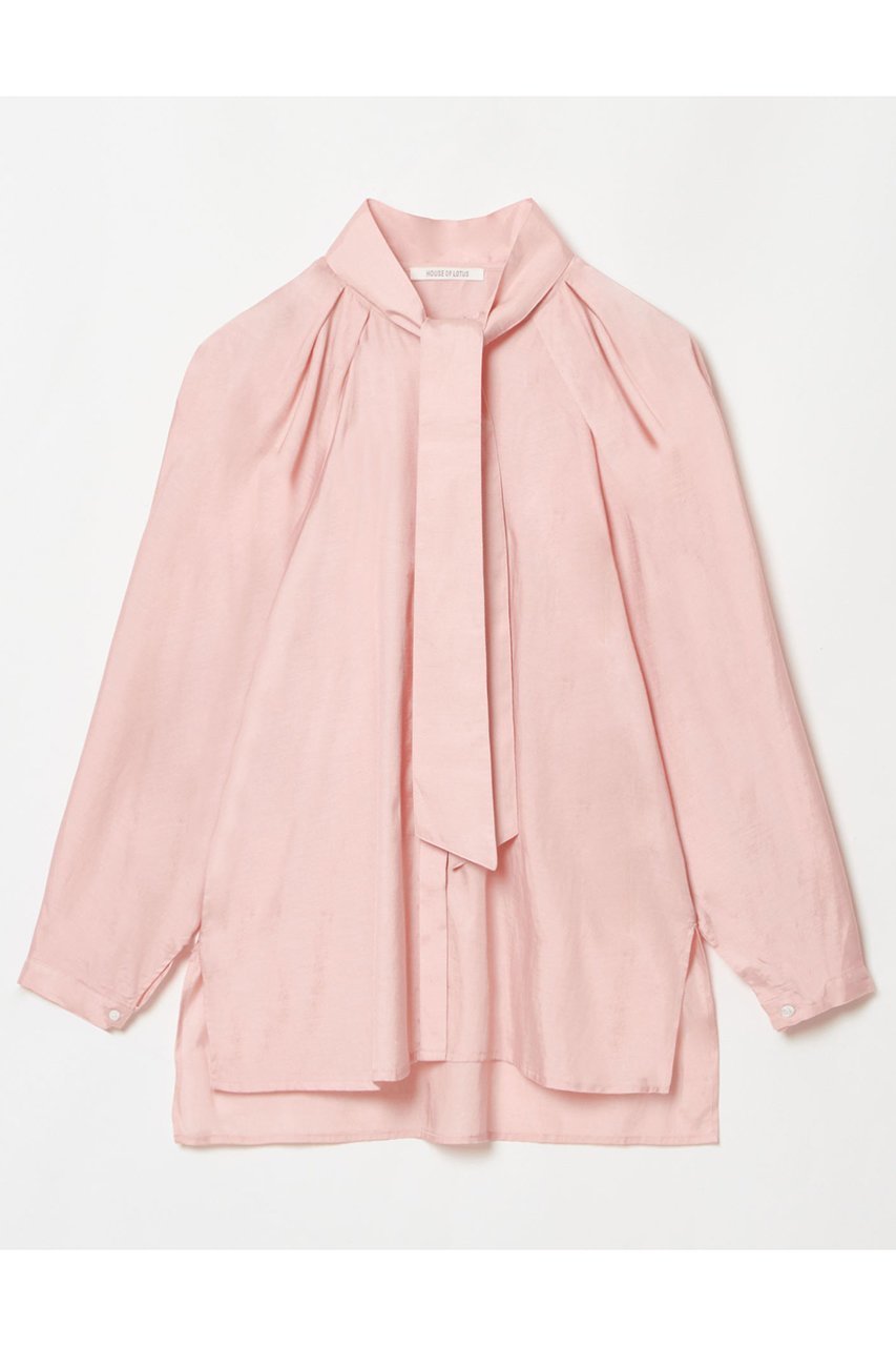 【ハウス オブ ロータス/HOUSE OF LOTUS】のダスティーツイルフォルムスリーブブラウス インテリア・キッズ・メンズ・レディースファッション・服の通販 founy(ファニー) 　ファッション　Fashion　レディースファッション　Fashion for Women　トップス・カットソー　Cut & Sew Tops　シャツ・ブラウス・オフィスカジュアル　Elegant Blouses & Button-Ups　コンパクト　Compact, Small Size　スリーブ　Sleeve, Long Sleeve / Short Sleeve　ロング　Long, Long-Length　ヴィンテージ　Vintage Style　ピンク|ID: prp329100004348006 ipo3291000000034952420