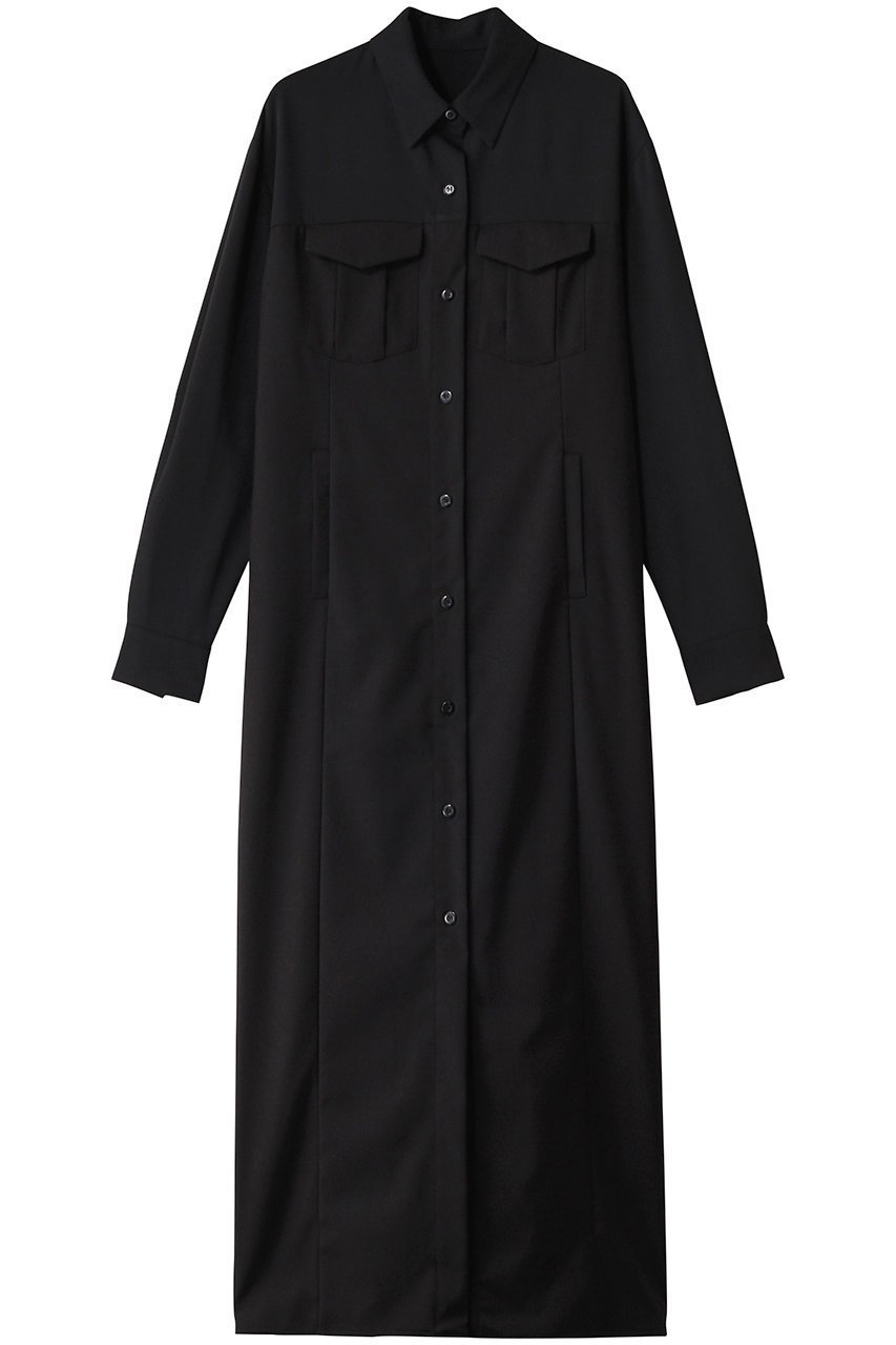 【リムアーク/RIM.ARK】のUrban shirt OP/ワンピース インテリア・キッズ・メンズ・レディースファッション・服の通販 founy(ファニー) 　ファッション　Fashion　レディースファッション　Fashion for Women　ワンピース　Dresses　チュニック　Tunic Tops & Dresses　スニーカー　Sneakers, Trainers　チュニック　Tunic, Long Top　ツイル　Twist, Twisted Detail　ドッキング　Docking, Mixed Material　バランス　Balance, Style Balance　ビスチェ　Bustier, Corset Top　ロング　Long, Long-Length　ブラック|ID: prp329100004348040 ipo3291000000034969417