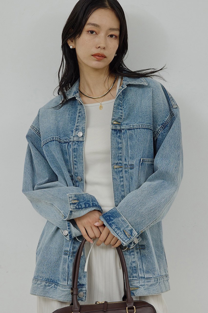 【ガリャルダガランテ/GALLARDAGALANTE】のオーバーGジャン インテリア・キッズ・メンズ・レディースファッション・服の通販 founy(ファウニー) 　ファッション　Fashion　レディースファッション　Fashion for Women　アウター　Coat / Outerwear Collection　レディースジャケット・軽アウター　Jackets　おすすめ　Recommended / Our Picks　インディゴ　Indigo Denim　ジャケット　Jacket, Outerwear　デニム　Denim, Jeans Material　レース　Lace, Lace Fabric　春　Spring　ブルー|ID: prp329100004348044 ipo3291000000036924948