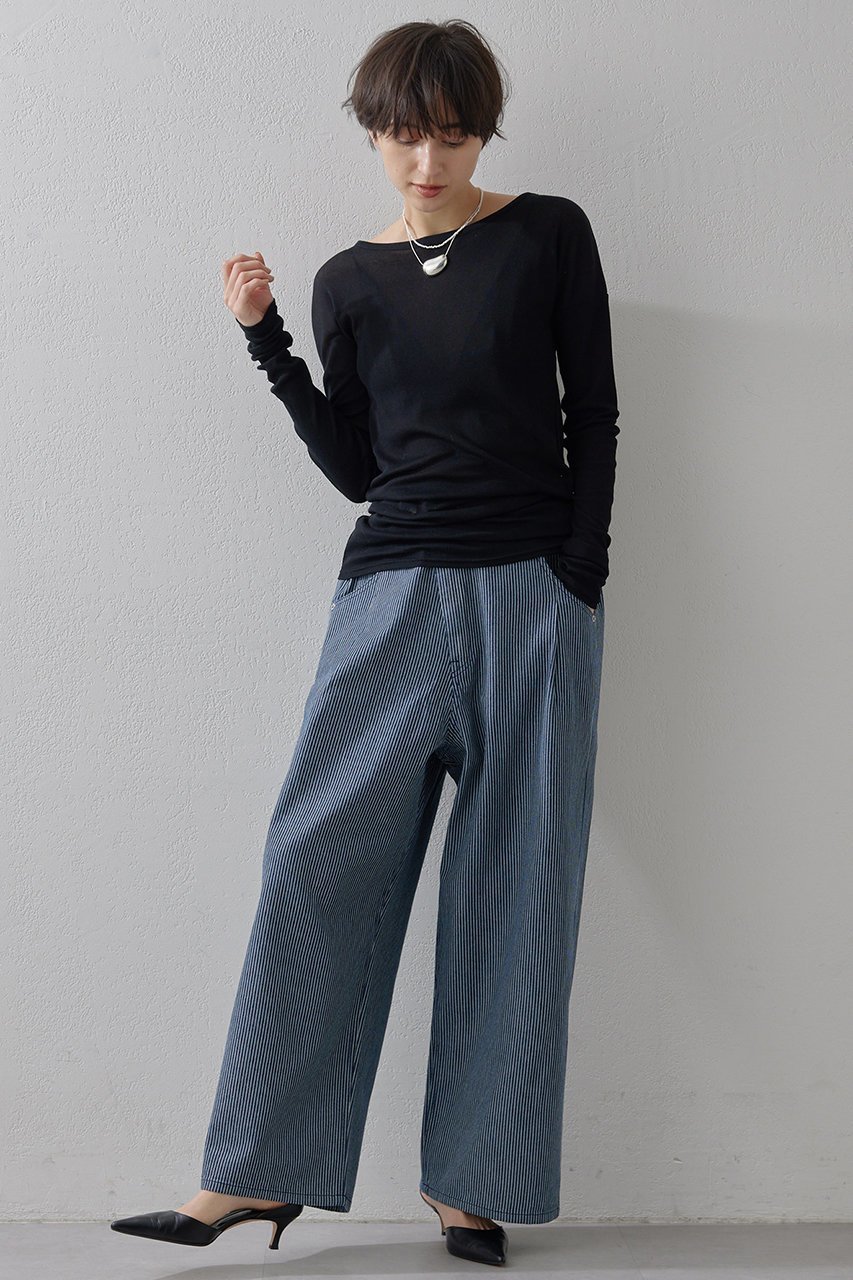 【ウィムガゼット/Whim Gazette】の【THE PAUSE】ラップパンツ 人気、トレンドファッション・服の通販 founy(ファニー) 　ファッション　Fashion　レディースファッション　Fashion for Women　パンツ　Pants & Trousers　ストライプ　Stripe, Striped Pattern　デニム　Denim, Jeans Material　フロント　Front, Front Design　ラップ　Wrap, Wrap Design　other-5|ID: prp329100004348047 ipo3291000000032914420