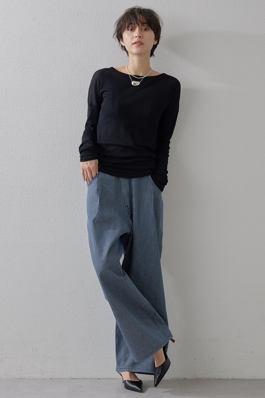 【ウィムガゼット/Whim Gazette】の【THE PAUSE】ラップパンツ 人気、トレンドファッション・服の通販 founy(ファニー) 　ファッション　Fashion　レディースファッション　Fashion for Women　パンツ　Pants & Trousers　ストライプ　Stripe, Striped Pattern　デニム　Denim, Jeans Material　フロント　Front, Front Design　ラップ　Wrap, Wrap Design　other-6|ID: prp329100004348047 ipo3291000000035769360